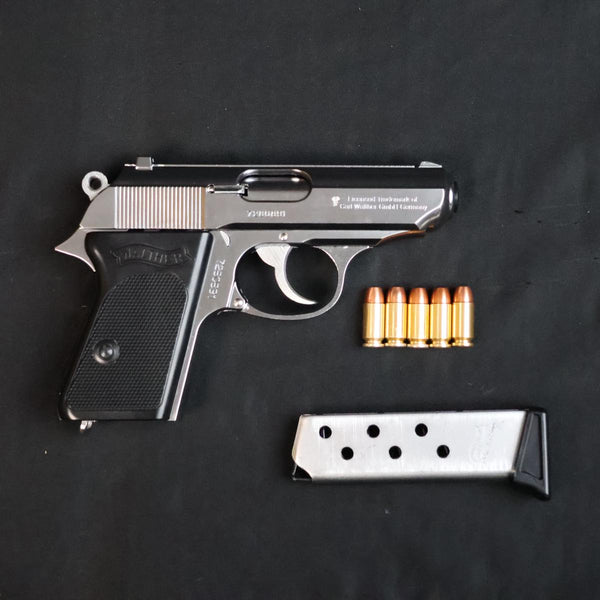 【中古】マルシン ワルサー PPK シルバー モデルガン