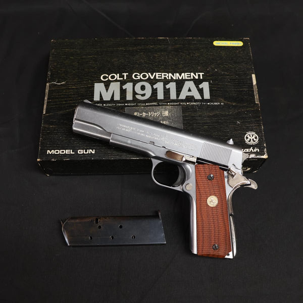 【中古】マルシン M1911A1 モデルガン ニッケルフィニッシュ
