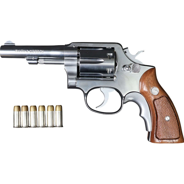 【中古】コクサイ S&W M10 M64 M&P シルバー 木製グリップ モデルガン