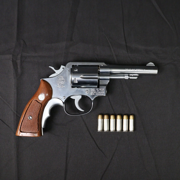 【中古】コクサイ S&W M10 M64 M&P シルバー 木製グリップ モデルガン