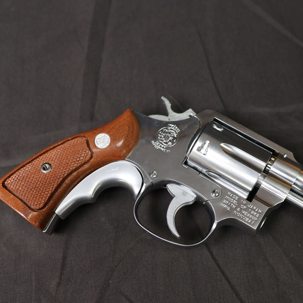 【中古】コクサイ S&W M10 M64 M&P シルバー 木製グリップ モデルガン
