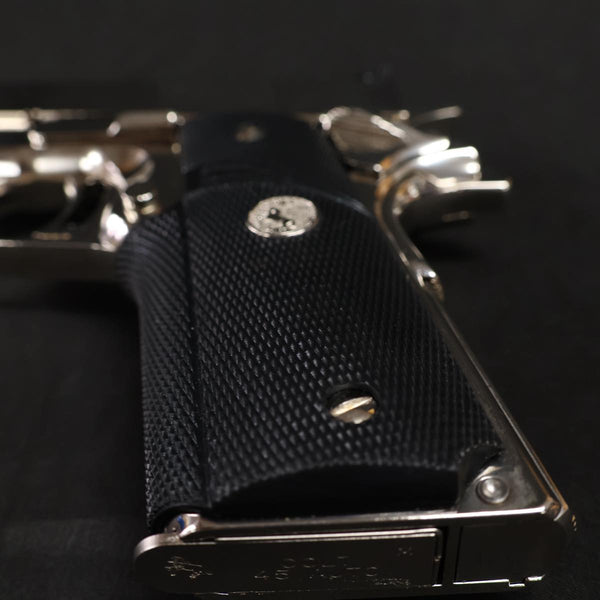 【中古】ELAN コルトマークⅣ シリーズ70 ゴールドカップ ナショナルマッチ ニッケル鍍金モデル モデルガン