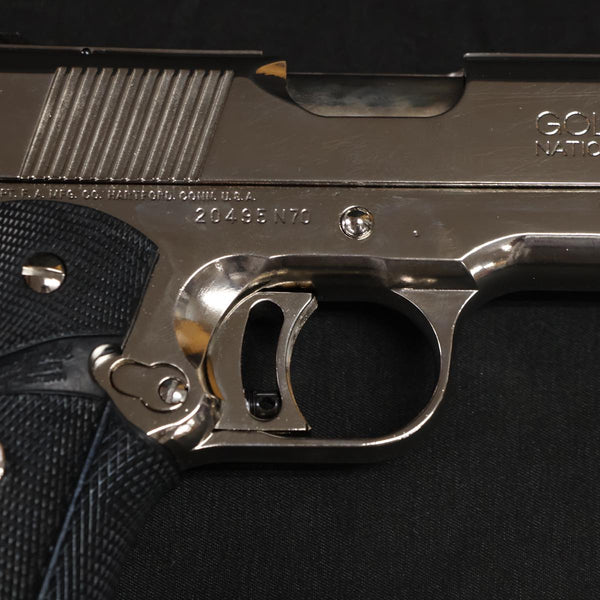 【中古】ELAN コルトマークⅣ シリーズ70 ゴールドカップ ナショナルマッチ ニッケル鍍金モデル モデルガン