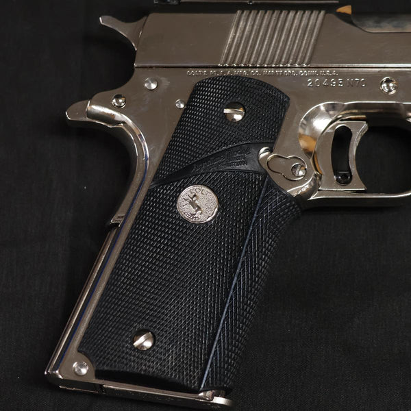 【中古】ELAN コルトマークⅣ シリーズ70 ゴールドカップ ナショナルマッチ ニッケル鍍金モデル モデルガン